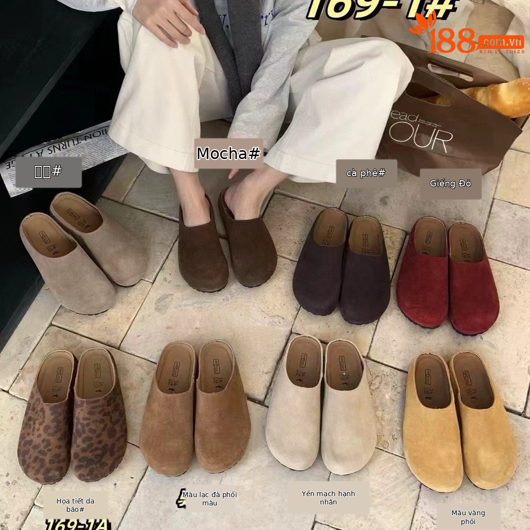 Dép quai hậu kín mũi Birkenstock thời trang 2025 cho bà bầu — yến mạch mơ, cà phê, con lạc đà, màu vàng