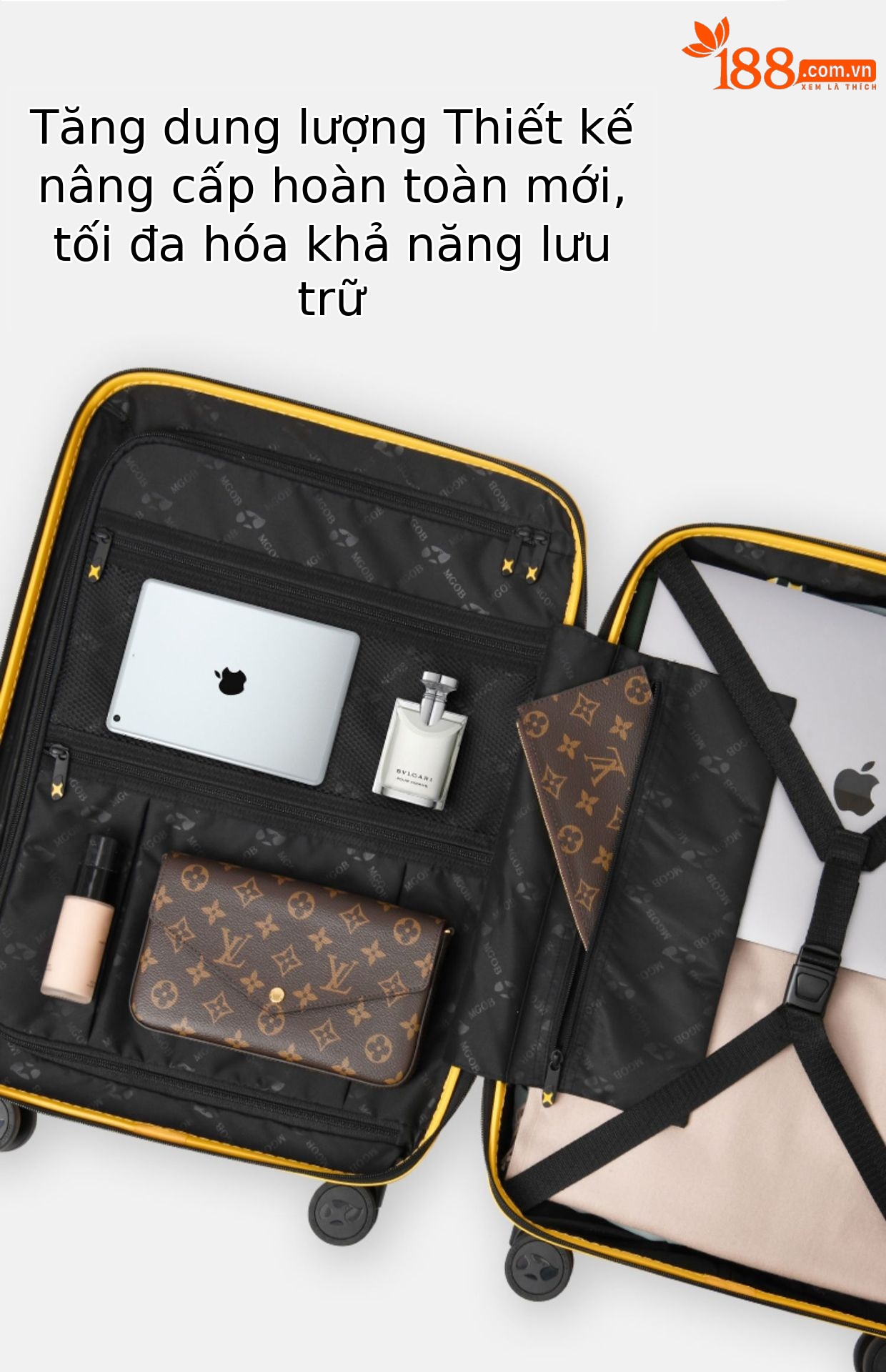 Vali nhựa PC 24 inch siêu nhẹ chống rơi, bánh xe đa hướng êm, có khóa mật khẩu — Hành lý cao cấp màu đỏ hoa hồng Kesitron PC chi tiết 13