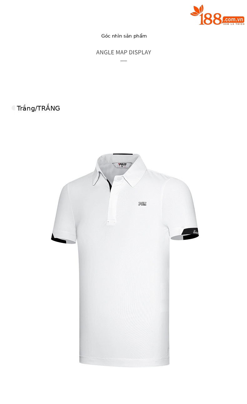Áo thun golf trẻ em PGM tay ngắn thể thao mùa hè bé trai chất liệu thấm hút — YF599-màu trắng, YF599-Đen, YF599-màu đỏ chi tiết 11