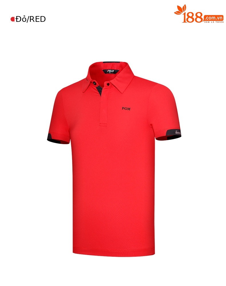 Áo thun golf trẻ em PGM tay ngắn thể thao mùa hè bé trai chất liệu thấm hút — YF599-màu trắng, YF599-Đen, YF599-màu đỏ chi tiết 19
