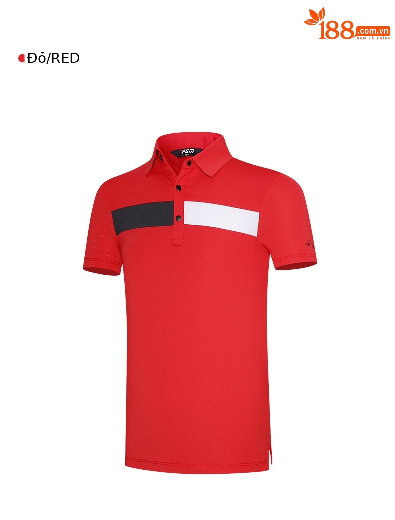 Áo thun golf trẻ em PGM tay ngắn hút ẩm, form thể thao thoải mái — YF595-màu đỏ, YF595-màu xanh nước biển, YF595-màu trắng, KUZ159-màu xanh hải quân chi tiết 20