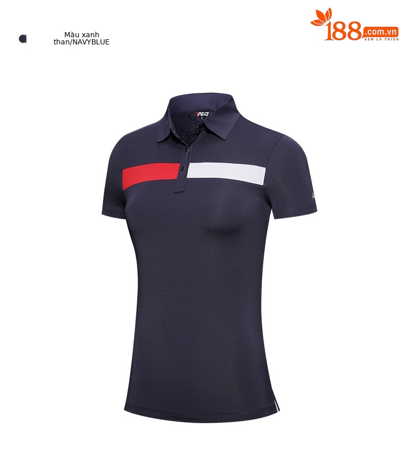 Áo thun golf nữ ngắn tay PGM thoáng mát, thấm hút mồ hôi — KUZ148-Đen, YF596-màu đỏ, KUZ148-Kaki, YF596-màu trắng chi tiết 13