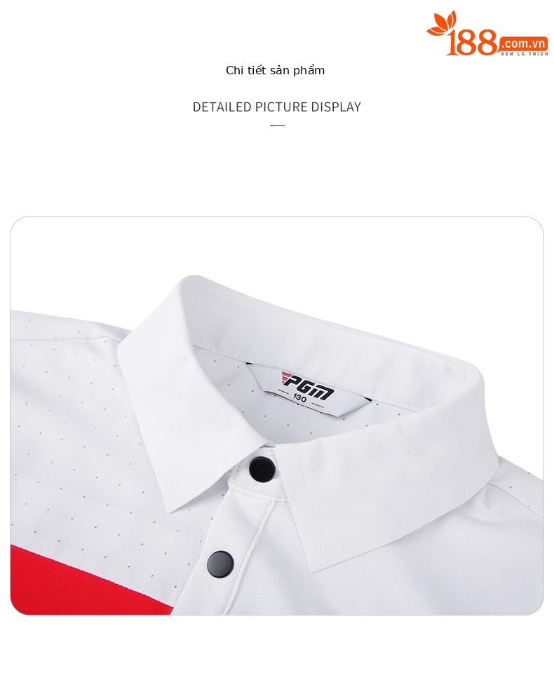 Áo thun golf nữ ngắn tay PGM thoáng mát, thấm hút mồ hôi — KUZ148-Đen, YF596-màu đỏ, KUZ148-Kaki, YF596-màu trắng chi tiết 21