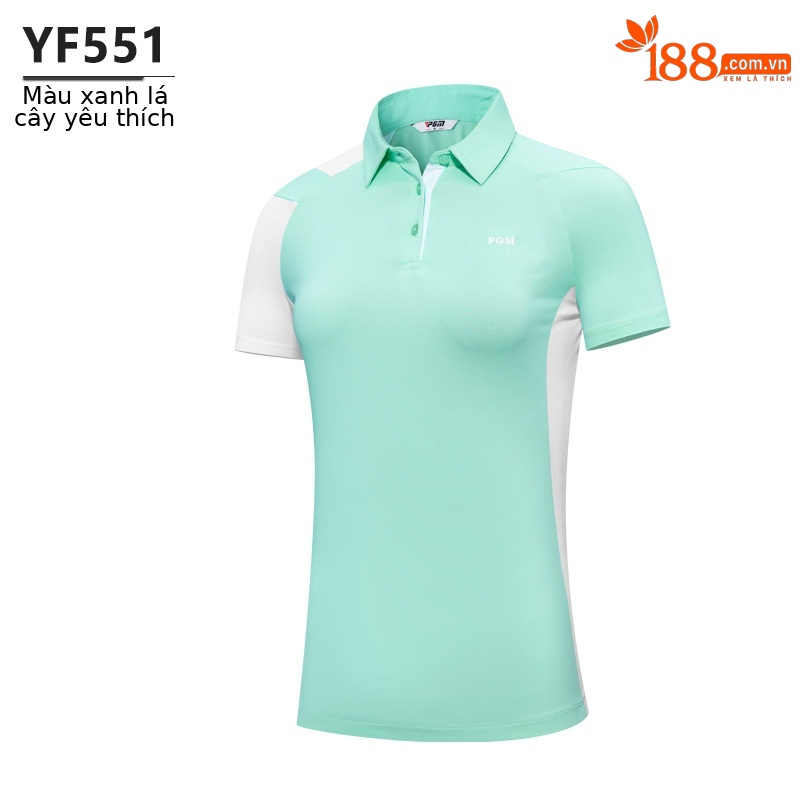 Áo thun golf nữ ngắn tay thể thao thoáng khí nhanh khô — Yf551-màu xanh lá cây, YF551-màu trắng, KUZ149-Màu đen, KUZ149-màu trắng