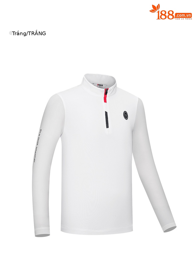 Áo thun tay dài chơi golf trẻ em PGM chống nắng thoáng khí nhanh khô — KUZ161-Màu đen, KUZ161-màu xanh hải quân, YF601-màu trắng, YF601-Trắng + Đen chi tiết 14