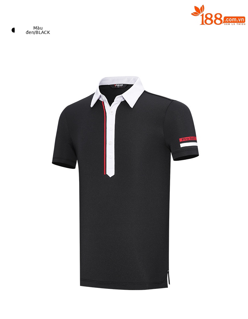 Áo golf ngắn tay bé trai PGM cổ bẻ, vải thoáng khí mùa hè — YF597-Áo màu trắng, KUZ159-Quần Trắng, KUZ159-Quần màu xanh nước biển, KUZ159-Quần Đen chi tiết 17