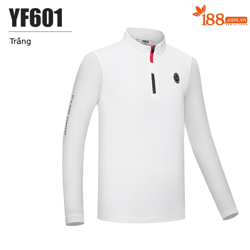 Quần dài golf trẻ em PGM thắt lưng co giãn cho bé trai mùa hè — Yf601-áo màu trắng, Yf601-áo màu xanh hải quân trắng, KUZ161-Quần Đen, Yf601-áo màu đen trắng
