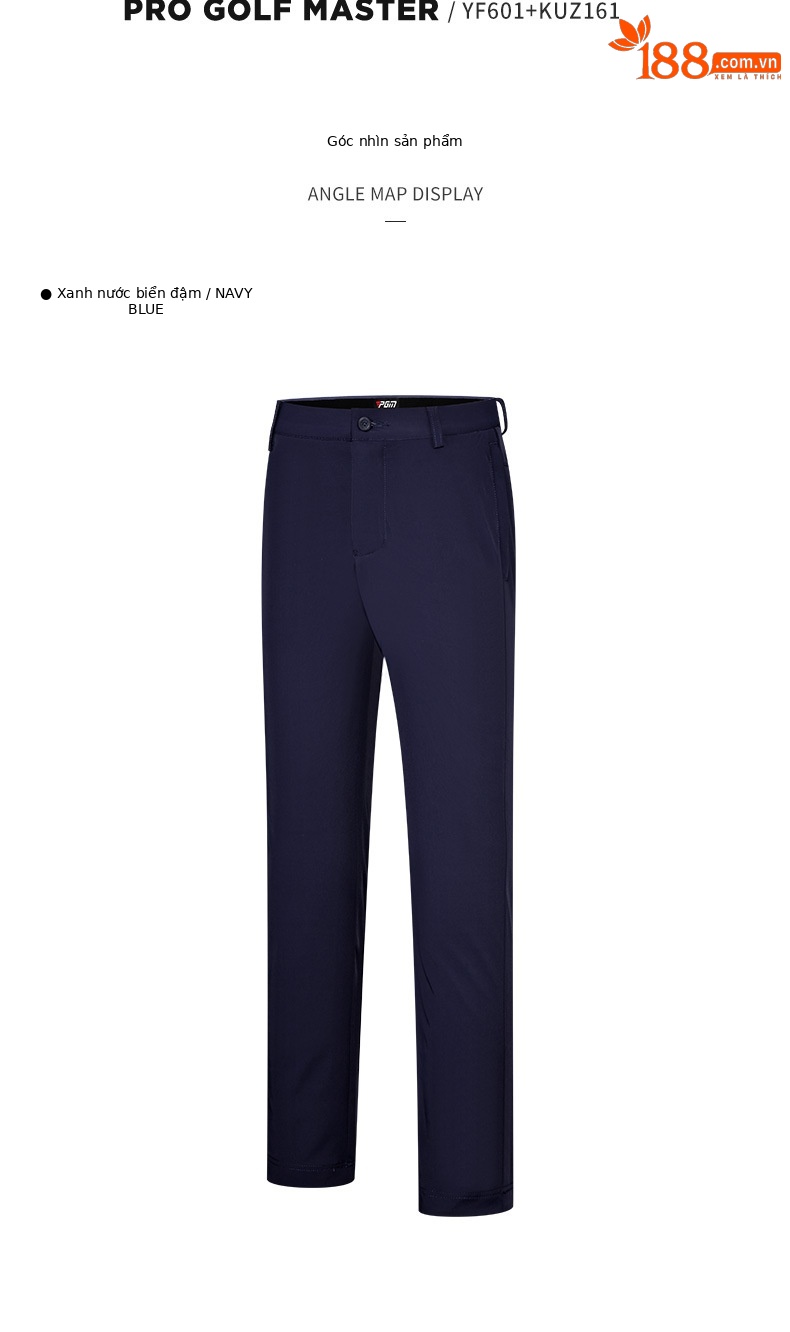 Quần dài golf trẻ em PGM thắt lưng co giãn cho bé trai mùa hè — Yf601-áo màu trắng, Yf601-áo màu xanh hải quân trắng, KUZ161-Quần Đen, Yf601-áo màu đen trắng chi tiết 10