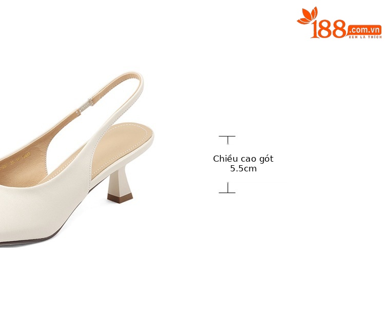 Sandal cao gót nữ mũi vuông hở mũi, gót thô 5.5 cm, phong cách Hàn Quốc, miệng nông — Da lộn cừu màu đen chi tiết 5