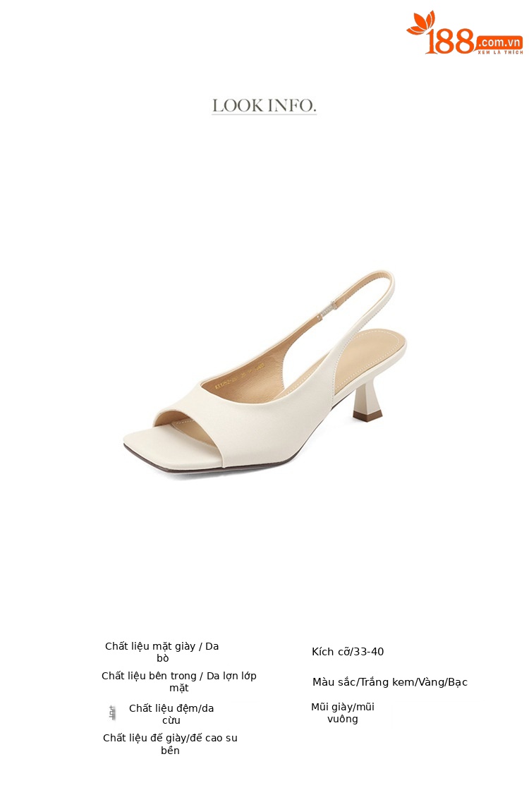 Sandal cao gót nữ mũi vuông hở mũi, gót thô 5.5 cm, phong cách Hàn Quốc, miệng nông — Da lộn cừu màu đen chi tiết 4