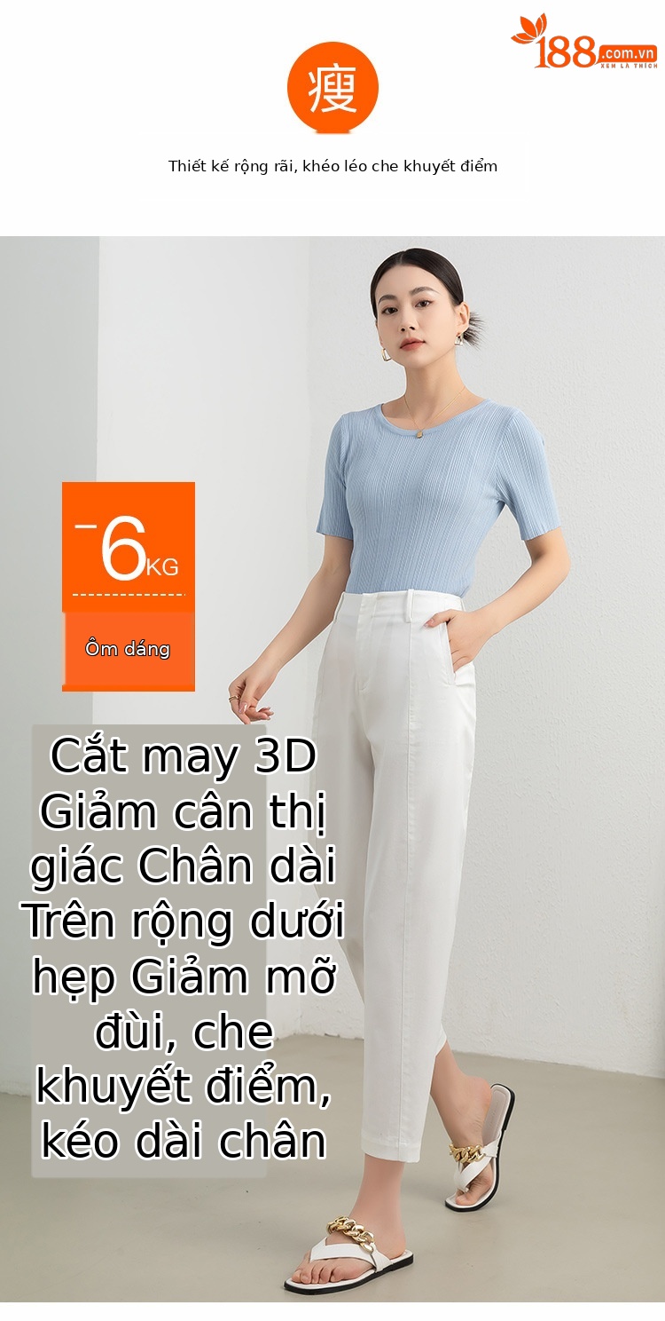 Quần culottes nữ ống rộng cạp cao chất Tencel cotton dáng chuối — Màu xanh tím than chi tiết 6