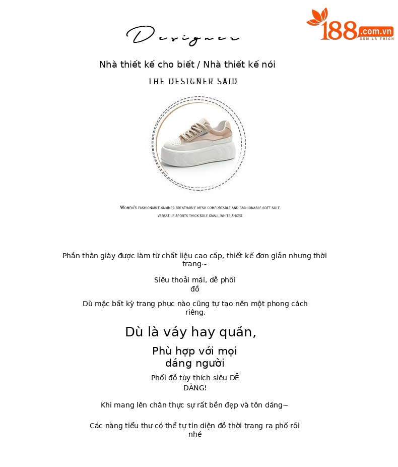 Giày sneaker nữ chunky đế dày da bò mùa xuân 2026 tăng chiều cao — M2315 Màu mơ, M2315 màu trắng, M2315-1 mặt lưới màu trắng, M2315-1 mặt lưới màu hồng chi tiết 4