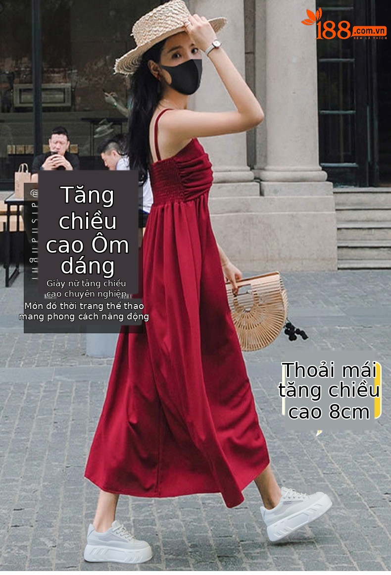 Giày sneaker nữ chunky đế dày da bò mùa xuân 2026 tăng chiều cao — M2315 Màu mơ, M2315 màu trắng, M2315-1 mặt lưới màu trắng, M2315-1 mặt lưới màu hồng chi tiết 1