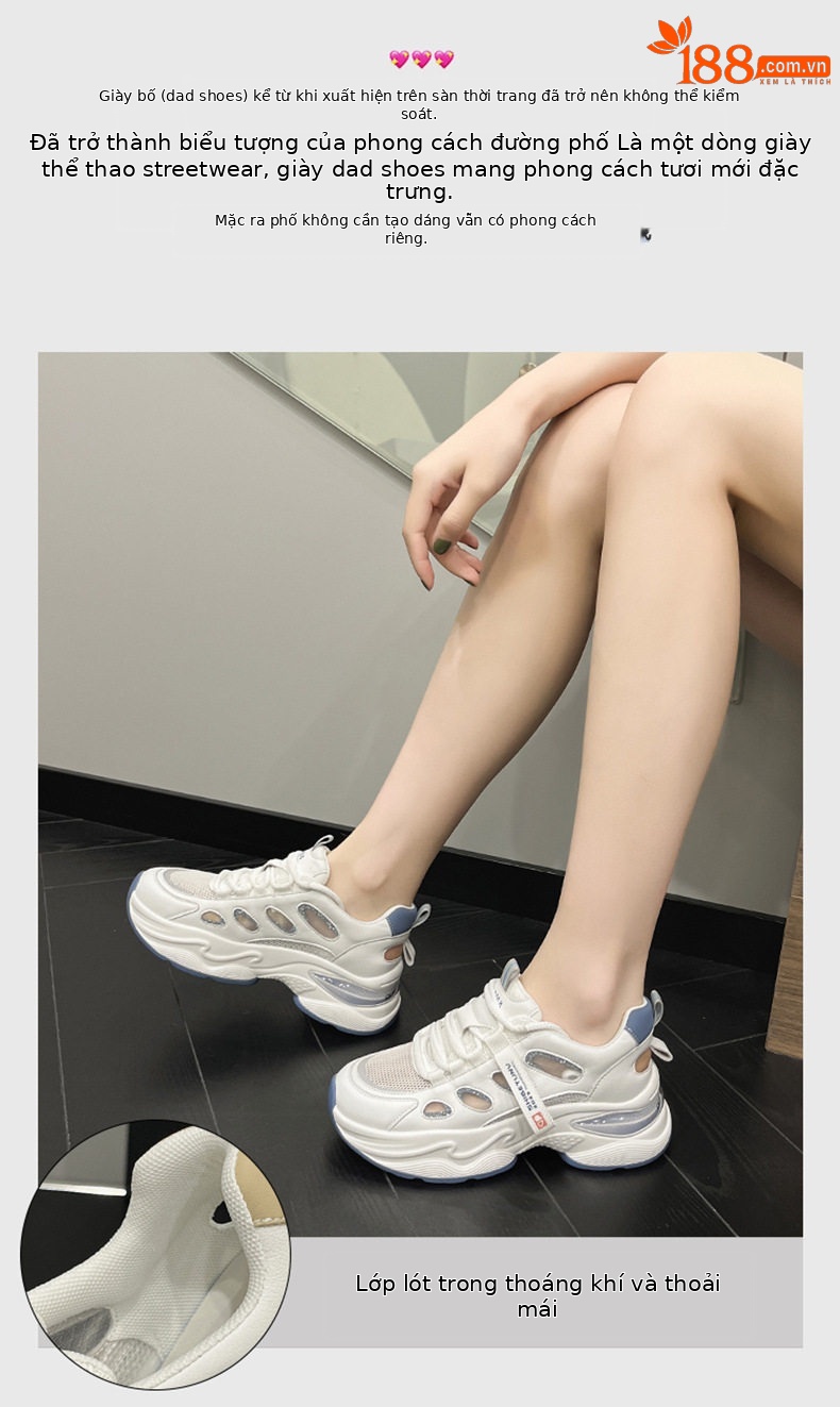 Dép sandal nữ quai chữ V đơn giản đế wedge PU thoáng khí — Xanh dương, Mơ chi tiết 4