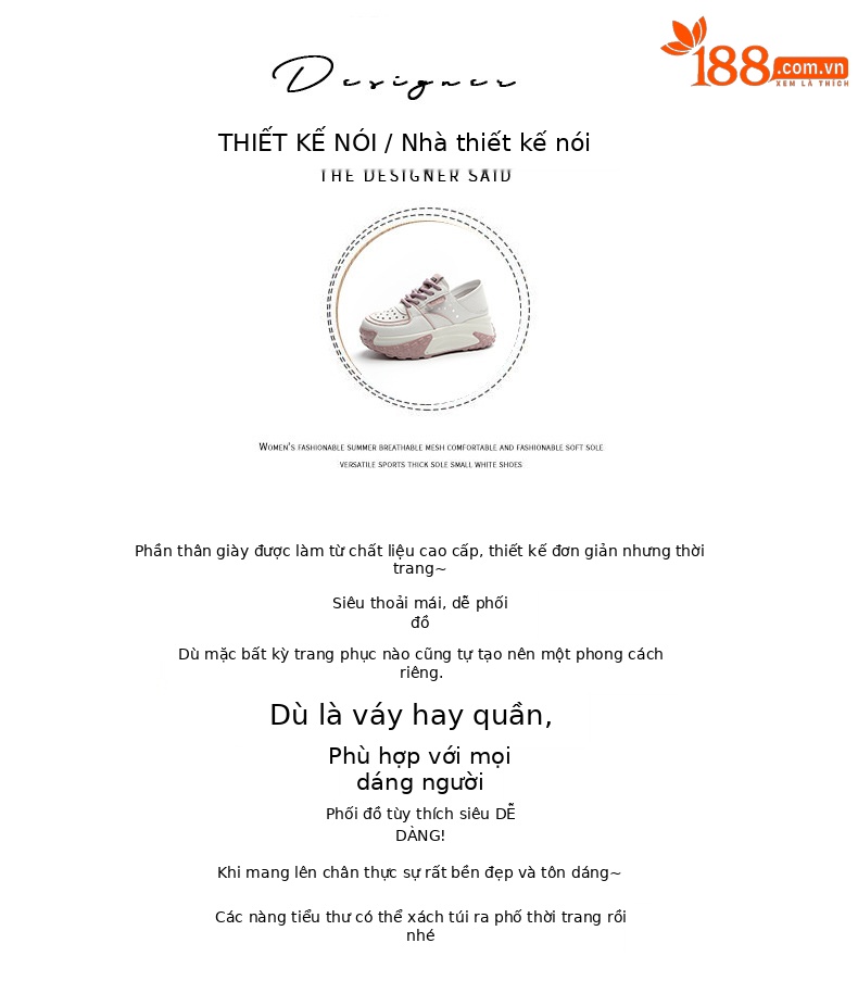Giày sneaker nữ da thật đế dày phong cách thể thao tăng chiều cao, có thể xỏ như dép, mẫu hè 2026 — M2328 màu tím, M2328 màu đen, M2328 Màu Đỏ, M2328 màu xanh lá chi tiết 3