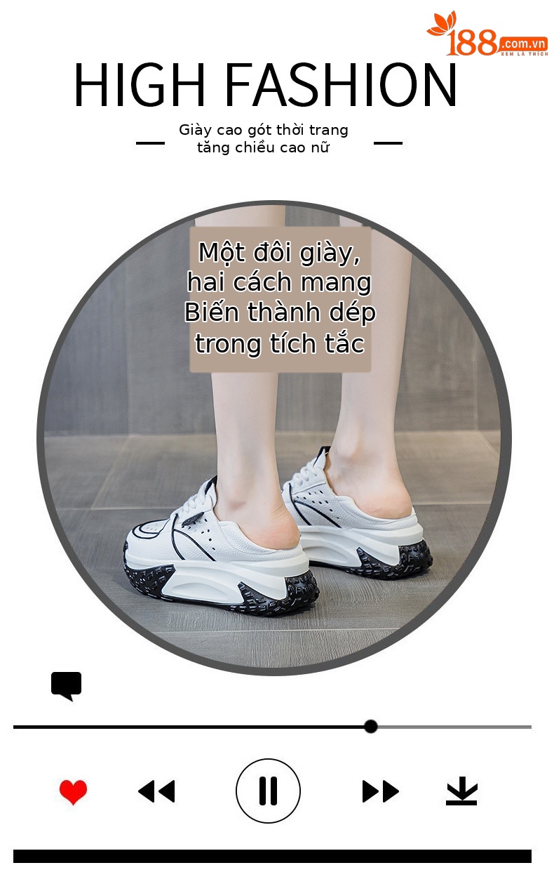 Giày sneaker nữ da thật đế dày phong cách thể thao tăng chiều cao, có thể xỏ như dép, mẫu hè 2026 — M2328 màu tím, M2328 màu đen, M2328 Màu Đỏ, M2328 màu xanh lá chi tiết 4