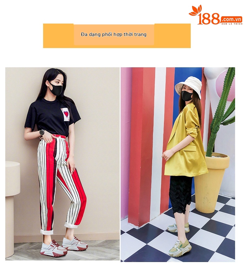 Giày sneaker nữ da thật đế dày phong cách thể thao tăng chiều cao, có thể xỏ như dép, mẫu hè 2026 — M2328 màu tím, M2328 màu đen, M2328 Màu Đỏ, M2328 màu xanh lá chi tiết 5