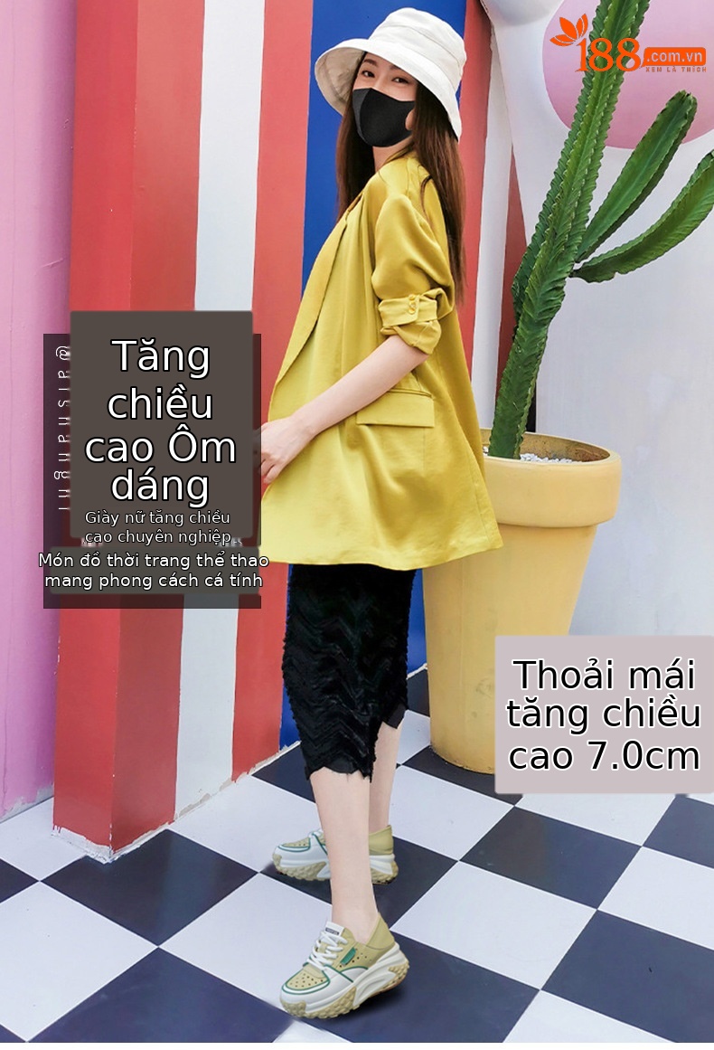 Giày sneaker nữ da thật đế dày phong cách thể thao tăng chiều cao, có thể xỏ như dép, mẫu hè 2026 — M2328 màu tím, M2328 màu đen, M2328 Màu Đỏ, M2328 màu xanh lá chi tiết 1