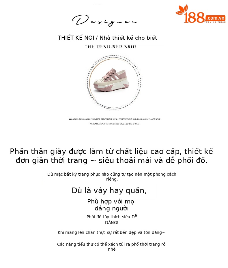 Giày sneaker nữ đế dày da khoét lỗ phong cách retro mùa hè 2026 — M2331 màu trắng, M2331 màu xanh lam, M2331 màu hồng chi tiết 3