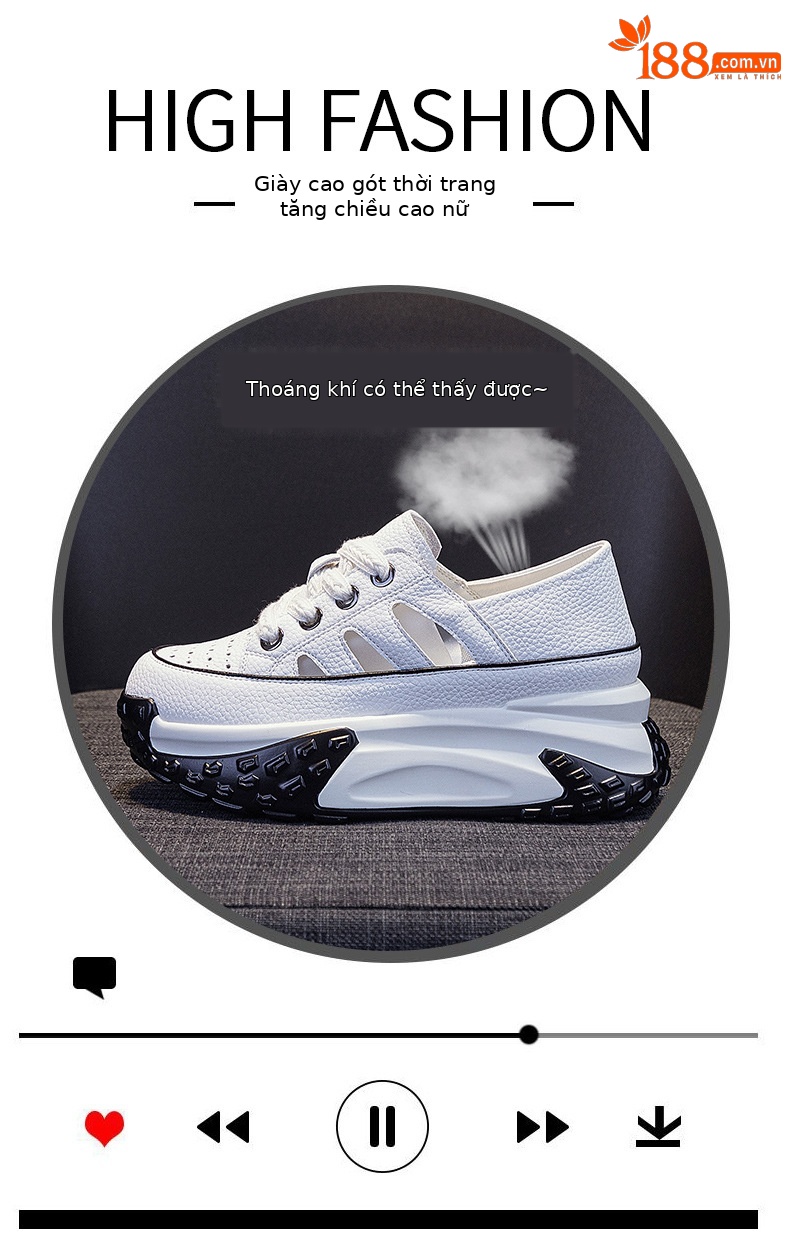Giày sneaker nữ đế dày da khoét lỗ phong cách retro mùa hè 2026 — M2331 màu trắng, M2331 màu xanh lam, M2331 màu hồng chi tiết 4