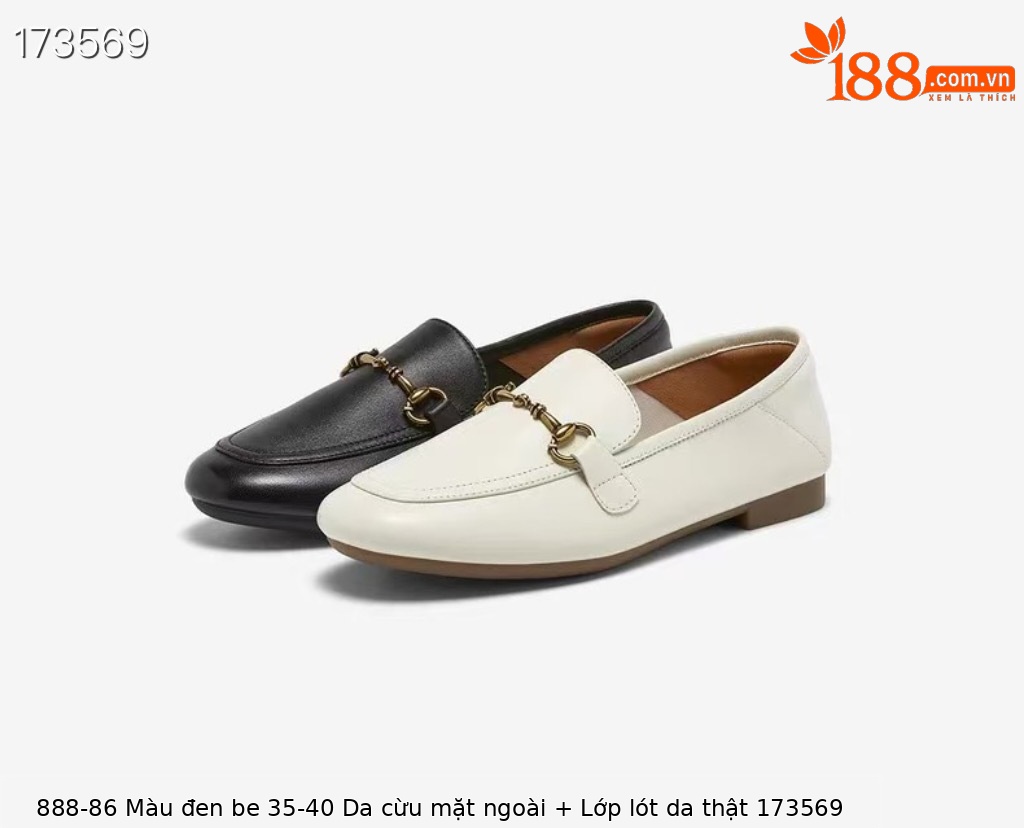 Giày lười nữ da cừu siêu mềm mũi vuông phong cách Chanel — Màu đen chi tiết 1