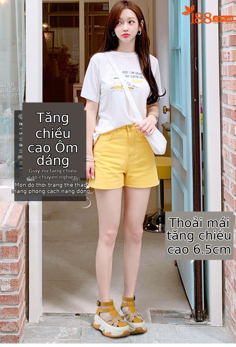 Sandal nữ đế giấu gót mùa hè 2026 khoét lỗ đính đá phong cách La Mã mũi kín — M2333 màu vàng, M2333 màu trắng, M2333 Màu Đỏ, M2333 màu xanh lam chi tiết 1