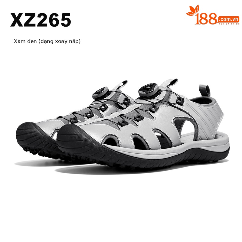 XZ265-màu đen xám (Dây giày khóa xoay)
