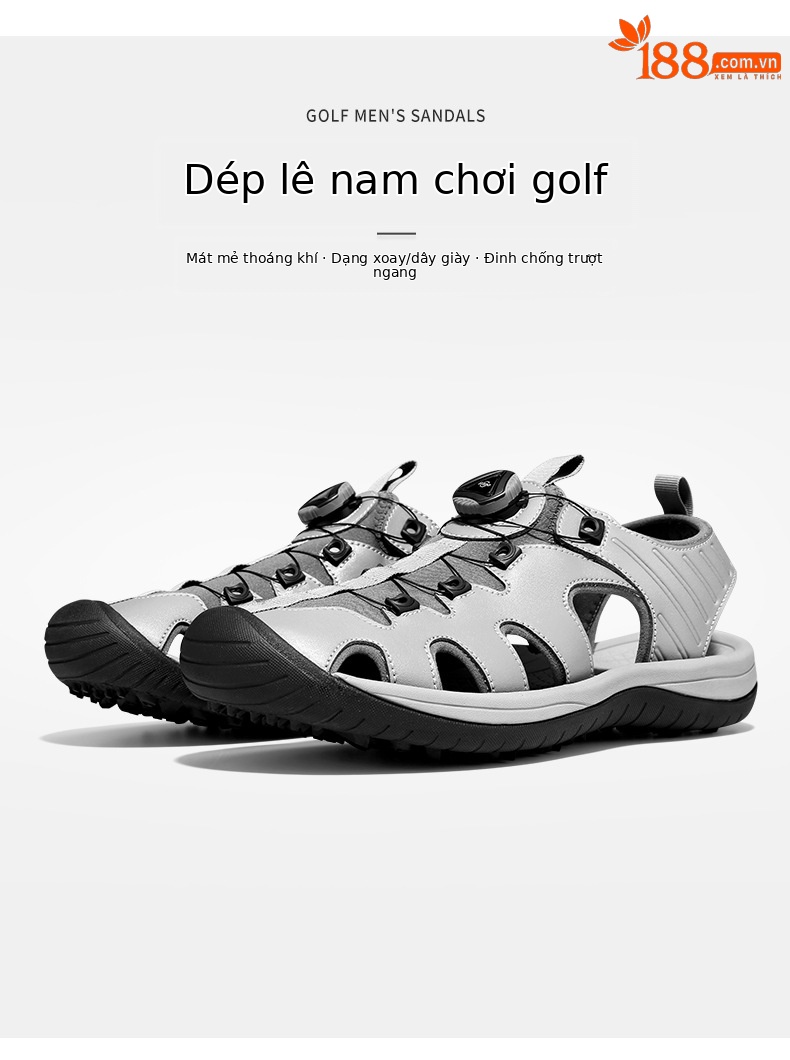 Giày golf nam PGM đế đinh dẻo chống trượt siêu thoáng khí — XZ265-màu đen xám (Dây giày thông thường), XZ265-màu đen xám (Dây giày khóa xoay) chi tiết 3