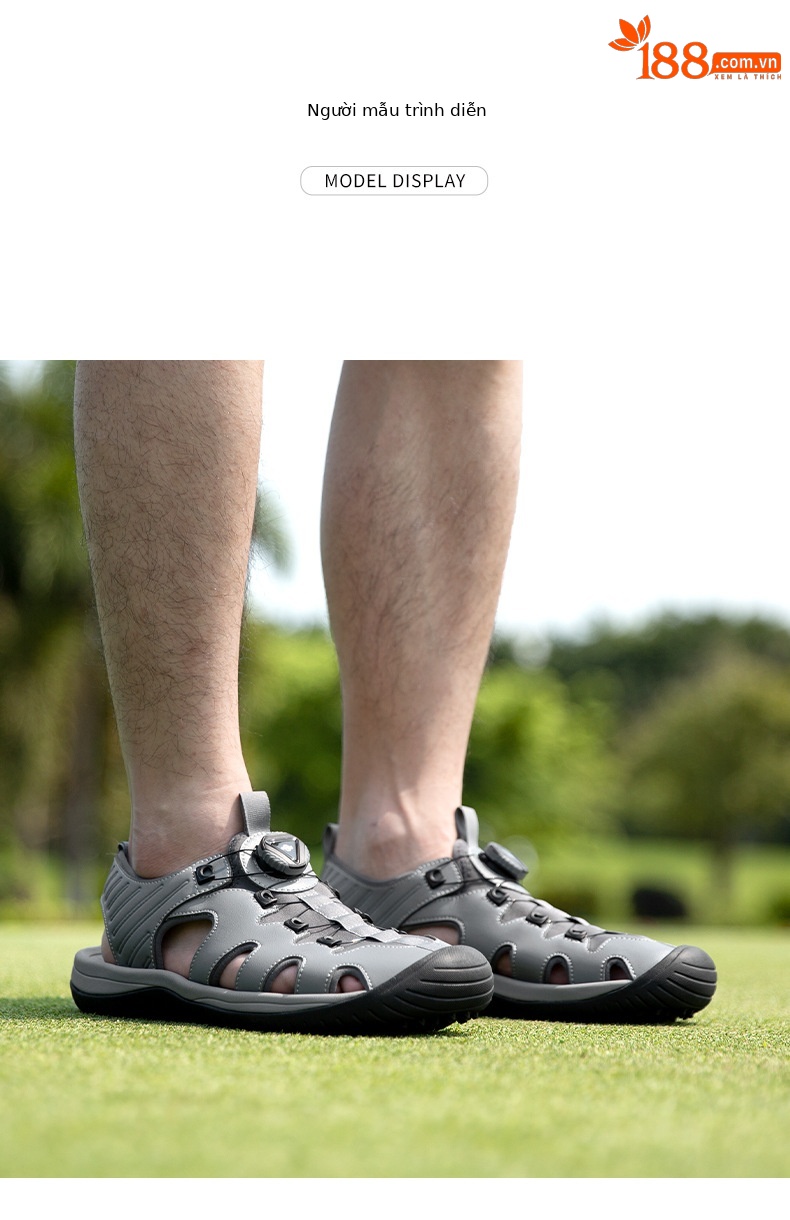 Giày golf nam PGM đế đinh dẻo chống trượt siêu thoáng khí — XZ265-màu đen xám (Dây giày thông thường), XZ265-màu đen xám (Dây giày khóa xoay) chi tiết 8