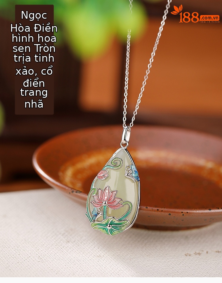 Mặt dây chuyền bạc S925 hình hươu đính ngọc bích trắng phong cách đơn giản — Mặt dây chuyền (không có dây chuyền) chi tiết 2