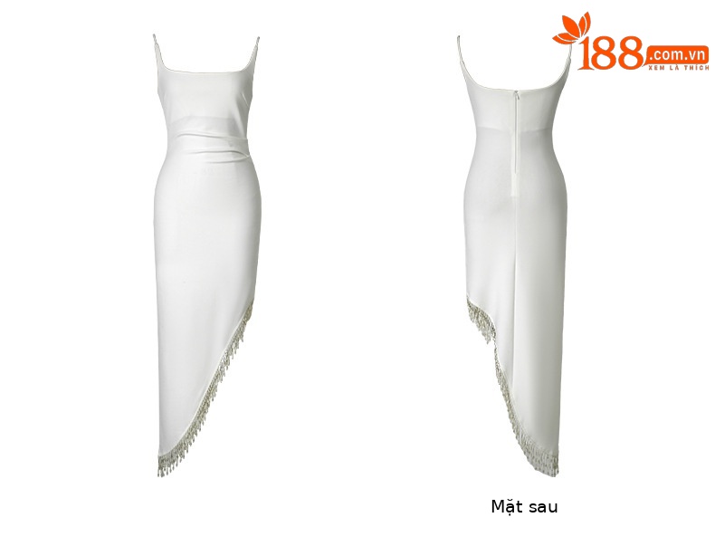 Đầm maxi nữ thắt eo thiết kế tua rua ôm dáng mùa hè — Màu cam chi tiết 7