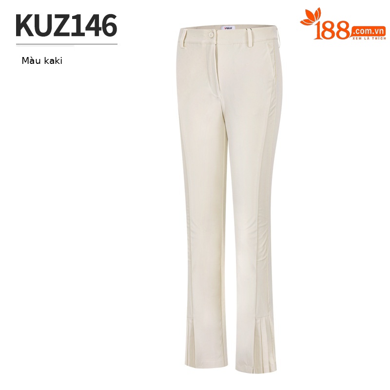 Áo thun golf nữ tay ngắn in họa tiết — KUZ146-Quần kaki, KUZ146-Quần màu xanh nước biển, KUZ146-Quần Trắng, YF562-Áo màu trắng