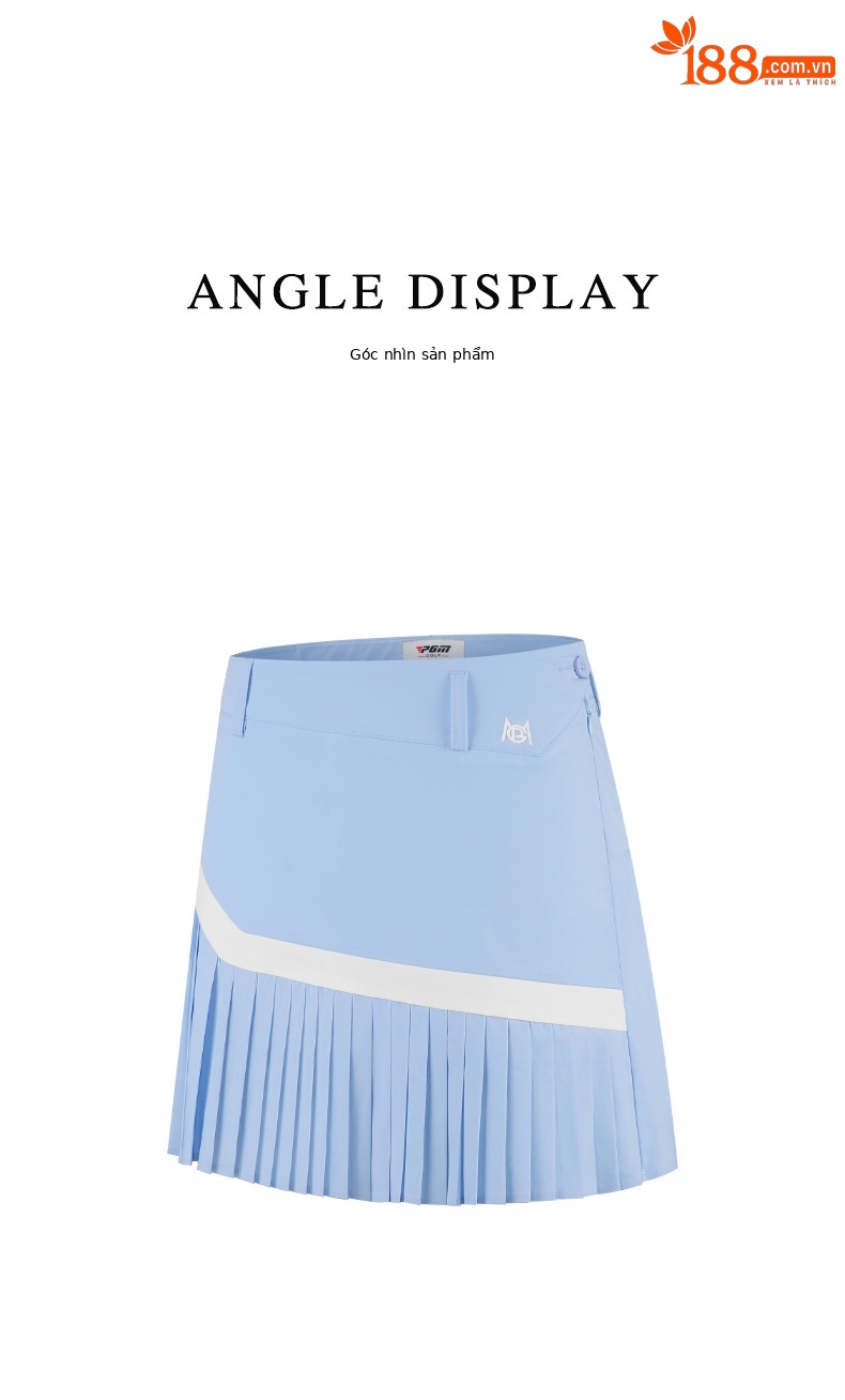 Váy golf nữ ngắn xếp ly kèm quần legging thoáng khí — YF552-màu xanh nước biển, YF552-màu trắng, Qz089-màu xanh hải quân, QZ089-màu xanh nhạt chi tiết 12