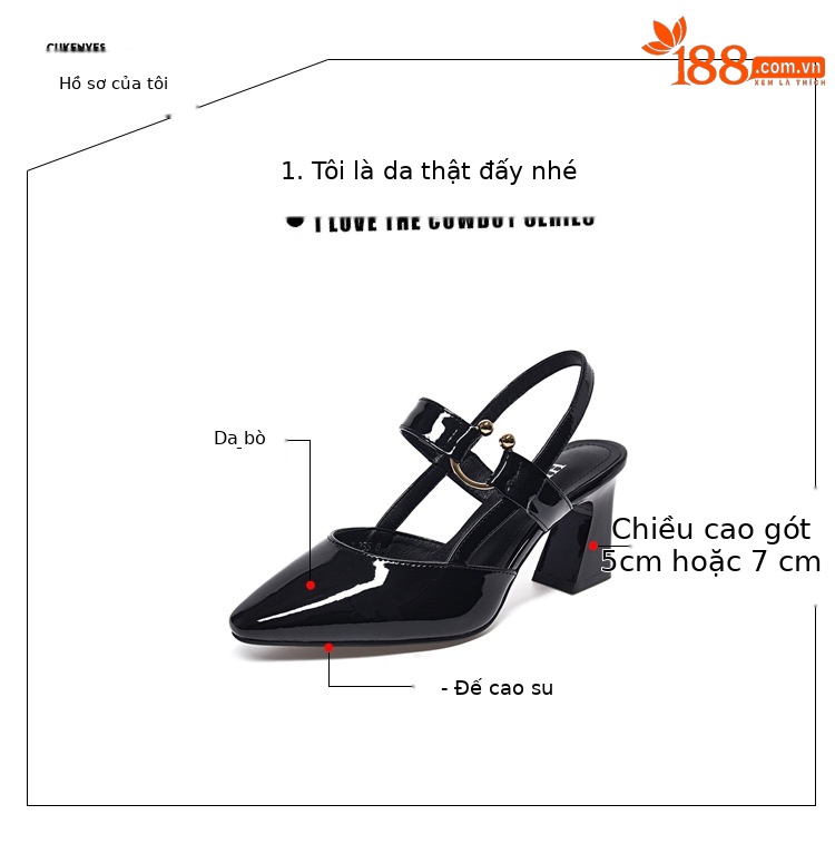 Giày cao gót nữ mũi nhọn da sáng chế, gót 7 cm, phong cách tiên nữ — Màu be cao gót 7 cm chi tiết 8