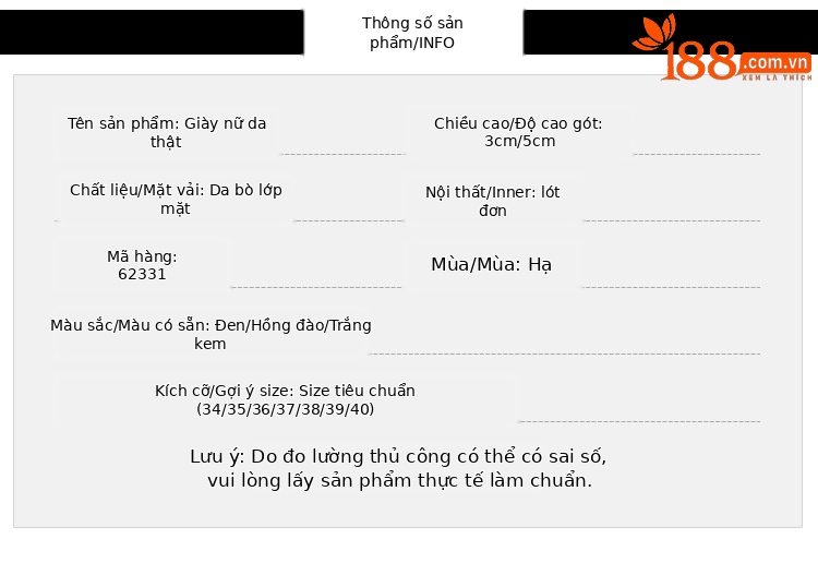 Sandal nữ da thật mũi nhọn quai ngang gót thấp 5 cm đế mềm — Màu mơ cao gót 5 cm chi tiết 6