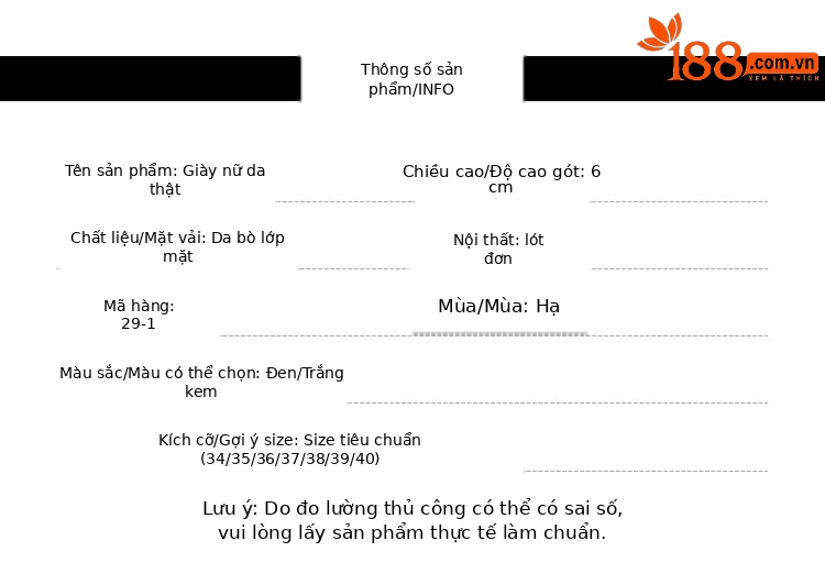 Dép lê quai ngang đế xuồng da thật, gót cao 7 cm, phong cách thời trang mùa hè — Màu đen chi tiết 7