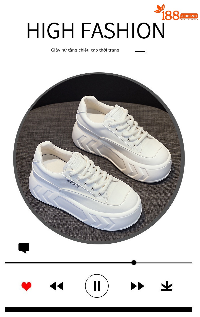 Giày sneaker nữ đế dày tăng chiều cao da bò mùa xuân 2025 — M2315 Màu mơ, M2315 màu trắng, M2315-1 mặt lưới màu trắng, M2315-1 mặt lưới màu hồng chi tiết 6