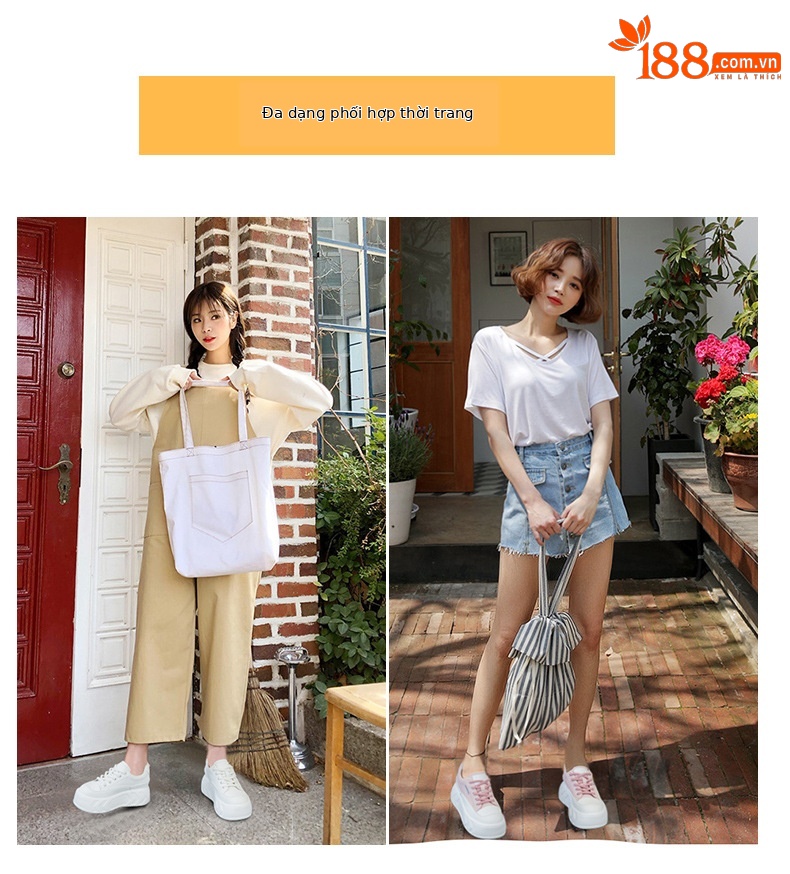 Giày sneaker nữ đế dày tăng chiều cao da bò mùa xuân 2025 — M2315 Màu mơ, M2315 màu trắng, M2315-1 mặt lưới màu trắng, M2315-1 mặt lưới màu hồng chi tiết 7