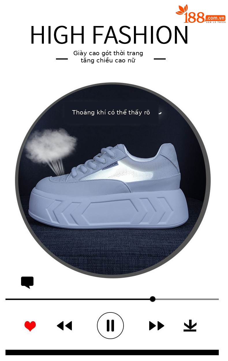 Giày sneaker nữ đế dày tăng chiều cao da bò mùa xuân 2025 — M2315 Màu mơ, M2315 màu trắng, M2315-1 mặt lưới màu trắng, M2315-1 mặt lưới màu hồng chi tiết 11