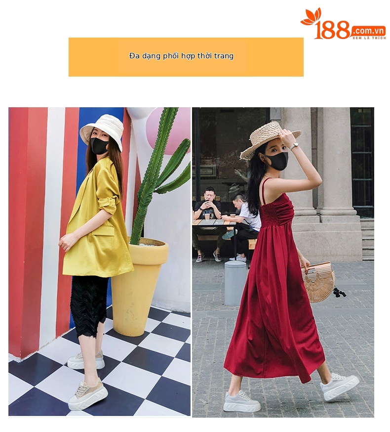 Giày sneaker nữ đế dày tăng chiều cao da bò mùa xuân 2025 — M2315 Màu mơ, M2315 màu trắng, M2315-1 mặt lưới màu trắng, M2315-1 mặt lưới màu hồng chi tiết 12