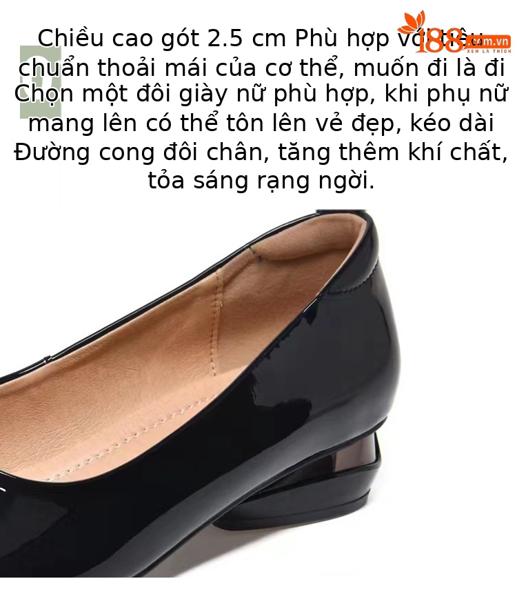 Giày lười nữ mũi vuông da thật đế bằng miệng nông — Màu trắng be chi tiết 10