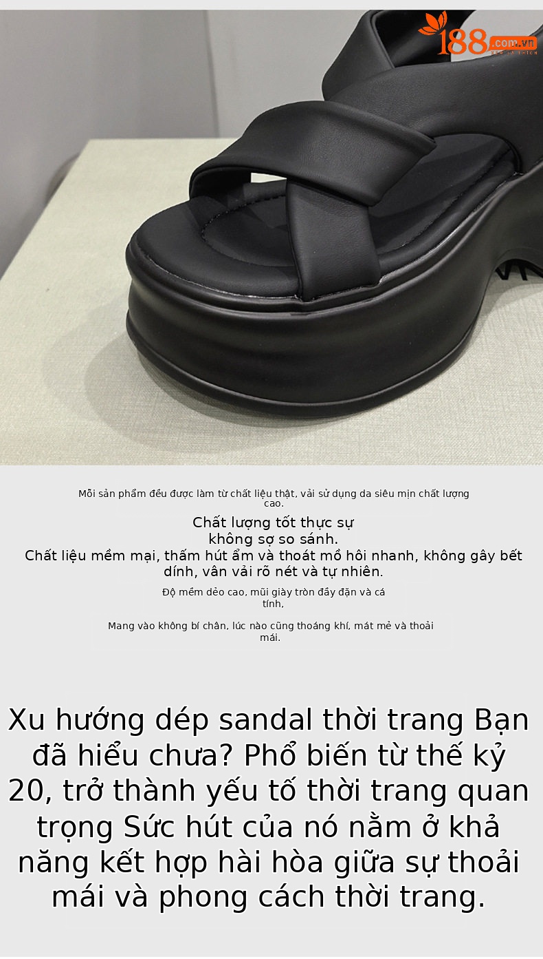 Dép sandal nữ quai chữ V đơn giản mùa hè, đế TPU nhẹ êm — Đen, Len nguyên chất chi tiết 7