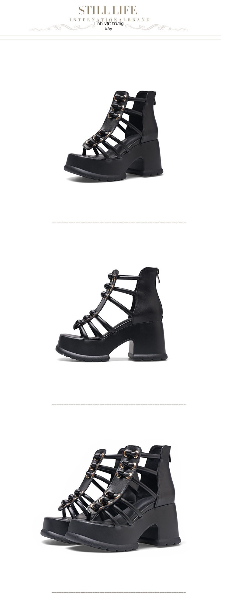 Giày sneaker nữ đế dày chunky gót 10 cm phong cách Hàn Quốc — Đen, Trắng, Hồng chi tiết 10