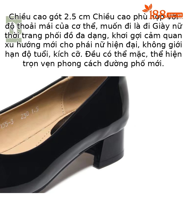 Giày lười nữ mũi vuông đế bằng da sáng chế miệng nông — Màu đen chi tiết 9
