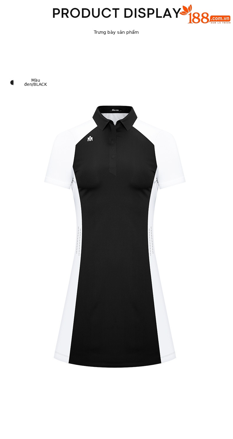 Váy golf nữ co giãn cao, thoáng khí, phối quần an toàn — M23QZ001-Đen (với quần an toàn), M23QZ001-Trắng (với quần an toàn) chi tiết 12
