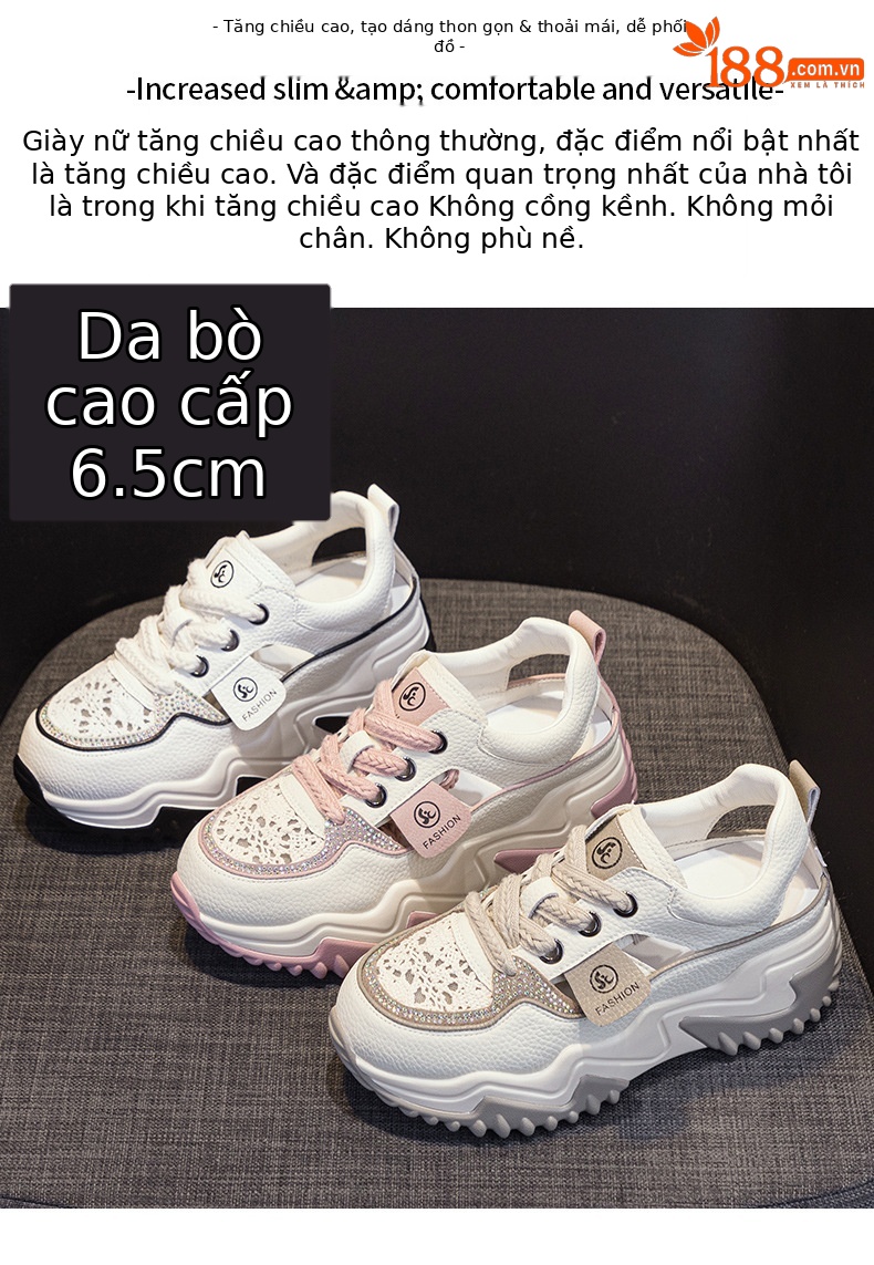 Dép nữ đế dày phong cách retro đính đá da mới hè 2026 — M2355 màu đen, M2355 Màu mơ, M2355 màu xám, M2355 màu hồng chi tiết 2