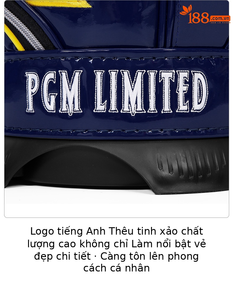 Túi golf PGM cao cấp chống nước thêu Vạn Lý Trường Thành phong cách quốc gia — QB140-màu xanh đậm chi tiết 14