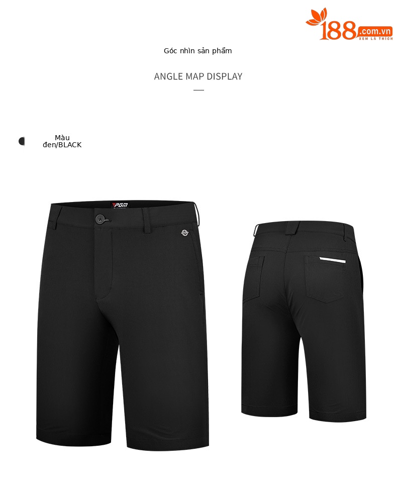 Quần short thể thao nam co giãn thoáng khí — KUZ158-Quần kaki, KUZ158-Quần màu xanh hải quân, KUZ158-Quần Trắng, KUZ158-quần đen chi tiết 6