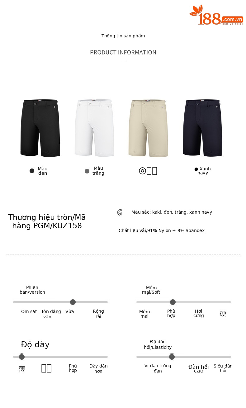 Quần short thể thao nam co giãn thoáng khí — KUZ158-Quần kaki, KUZ158-Quần màu xanh hải quân, KUZ158-Quần Trắng, KUZ158-quần đen chi tiết 16