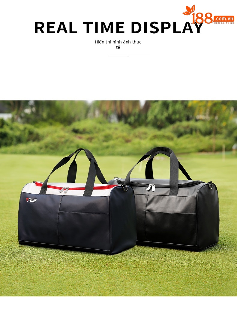 Túi đựng đồ golf PGM chống nước siêu nhẹ, dung tích lớn 48×26×28 cm — YWB044-Màu đen, YWB044-Trắng xanh đậm chi tiết 8